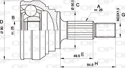 Open Parts CVJ5021.10 - Birləşmə dəsti, ötürücü val furqanavto.az