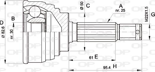 Open Parts CVJ5191.10 - Birləşmə dəsti, ötürücü val furqanavto.az