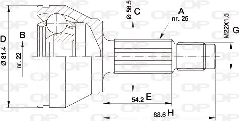 Open Parts CVJ5192.10 - Birləşmə dəsti, ötürücü val furqanavto.az