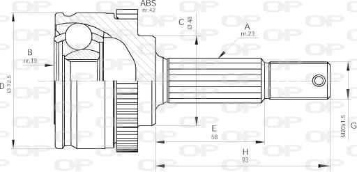 Open Parts CVJ5197.10 - Birləşmə dəsti, ötürücü val furqanavto.az