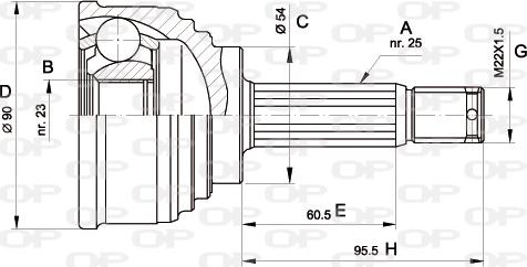 Open Parts CVJ5147.10 - Birləşmə dəsti, ötürücü val furqanavto.az