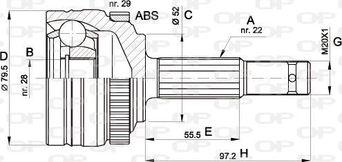 Open Parts CVJ5114.10 - Birləşmə dəsti, ötürücü val furqanavto.az