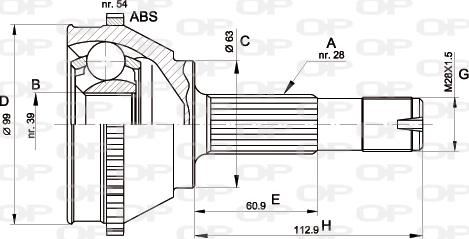 Open Parts CVJ5118.10 - Birləşmə dəsti, ötürücü val furqanavto.az