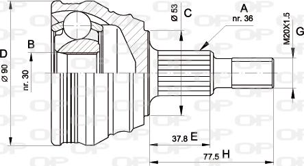 Open Parts CVJ5189.10 - Birləşmə dəsti, ötürücü val furqanavto.az