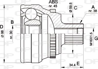 Open Parts CVJ5139.10 - Birləşmə dəsti, ötürücü val furqanavto.az