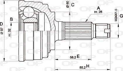 Open Parts CVJ5129.10 - Birləşmə dəsti, ötürücü val furqanavto.az