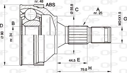 Open Parts CVJ5176.10 - Birləşmə dəsti, ötürücü val furqanavto.az