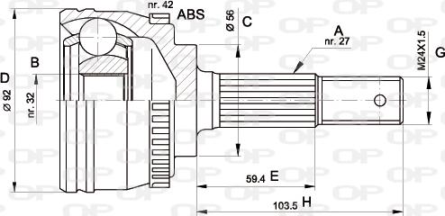 Open Parts CVJ5173.10 - Birləşmə dəsti, ötürücü val furqanavto.az