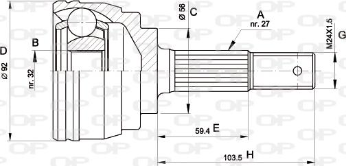 Open Parts CVJ5172.10 - Birləşmə dəsti, ötürücü val furqanavto.az