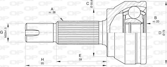 Open Parts CVJ5839.10 - Birləşmə dəsti, ötürücü val furqanavto.az