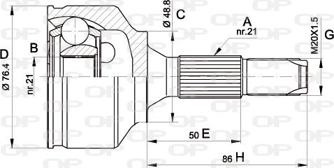 Open Parts CVJ5394.10 - Birləşmə dəsti, ötürücü val furqanavto.az