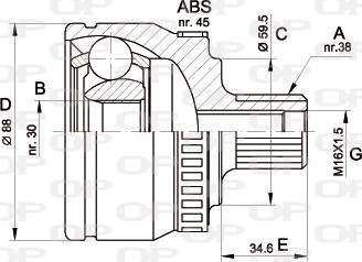 Open Parts CVJ5364.10 - Birləşmə dəsti, ötürücü val furqanavto.az