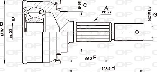 Open Parts CVJ5308.10 - Birləşmə dəsti, ötürücü val furqanavto.az