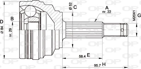 Open Parts CVJ5389.10 - Birləşmə dəsti, ötürücü val furqanavto.az