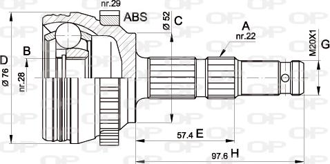 Open Parts CVJ5387.10 - Birləşmə dəsti, ötürücü val furqanavto.az