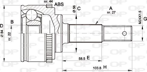 Open Parts CVJ5338.10 - Birləşmə dəsti, ötürücü val furqanavto.az