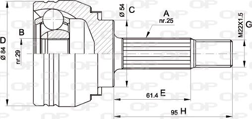 Open Parts CVJ5372.10 - Birləşmə dəsti, ötürücü val furqanavto.az