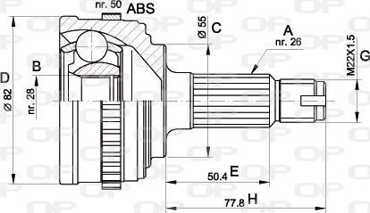 Open Parts CVJ5296.10 - Birləşmə dəsti, ötürücü val furqanavto.az