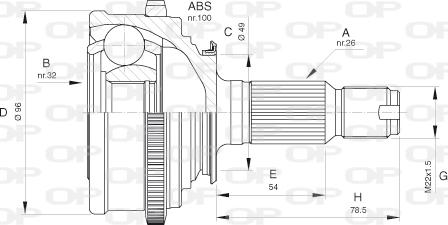 Open Parts CVJ5244.10 - Birləşmə dəsti, ötürücü val furqanavto.az