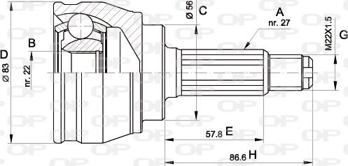 Open Parts CVJ5241.10 - Birləşmə dəsti, ötürücü val furqanavto.az