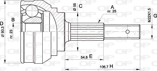 Open Parts CVJ5242.10 - Birləşmə dəsti, ötürücü val furqanavto.az