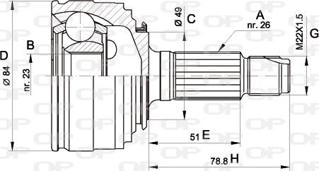 Open Parts CVJ5218.10 - Birləşmə dəsti, ötürücü val furqanavto.az