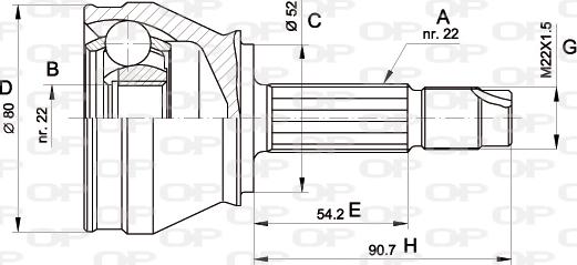 Open Parts CVJ5229.10 - Birləşmə dəsti, ötürücü val furqanavto.az