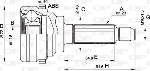Open Parts CVJ5274.10 - Birləşmə dəsti, ötürücü val furqanavto.az