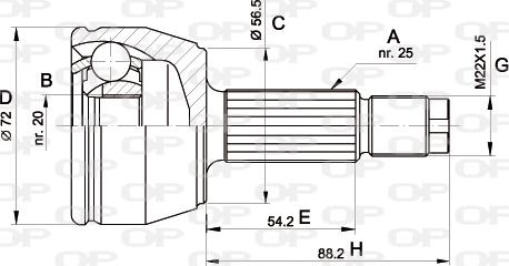 Open Parts CVJ5277.10 - Birləşmə dəsti, ötürücü val furqanavto.az