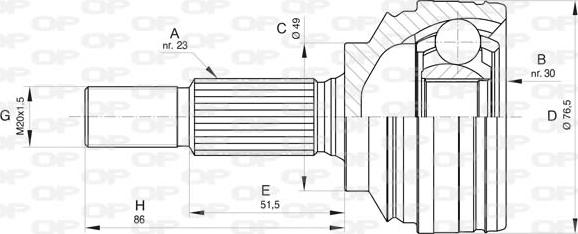 Open Parts CVJ5799.10 - Birləşmə dəsti, ötürücü val furqanavto.az