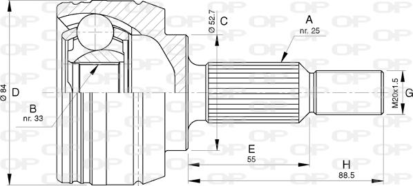 Open Parts CVJ5794.10 - Birləşmə dəsti, ötürücü val furqanavto.az