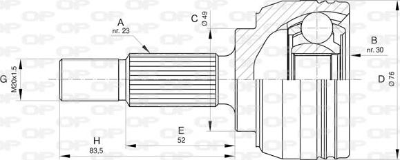 Open Parts CVJ5798.10 - Birləşmə dəsti, ötürücü val furqanavto.az