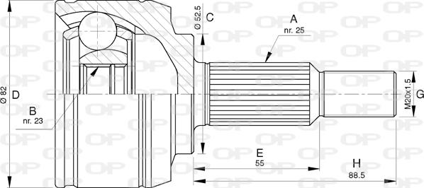 Open Parts CVJ5765.10 - Birləşmə dəsti, ötürücü val furqanavto.az