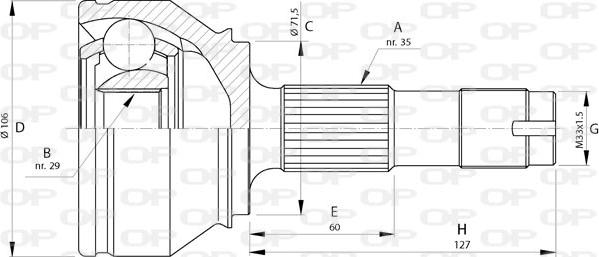 Open Parts CVJ5719.10 - Birləşmə dəsti, ötürücü val furqanavto.az