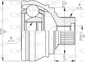 Open Parts CVJ5710.10 - Birləşmə dəsti, ötürücü val furqanavto.az