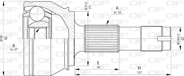 Open Parts CVJ5718.10 - Birləşmə dəsti, ötürücü val furqanavto.az