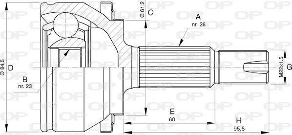 Open Parts CVJ5739.10 - Birləşmə dəsti, ötürücü val furqanavto.az