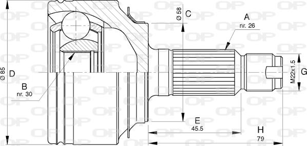 Open Parts CVJ5774.10 - Birləşmə dəsti, ötürücü val furqanavto.az