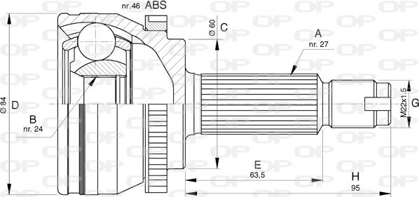 Open Parts CVJ5777.10 - Birləşmə dəsti, ötürücü val furqanavto.az