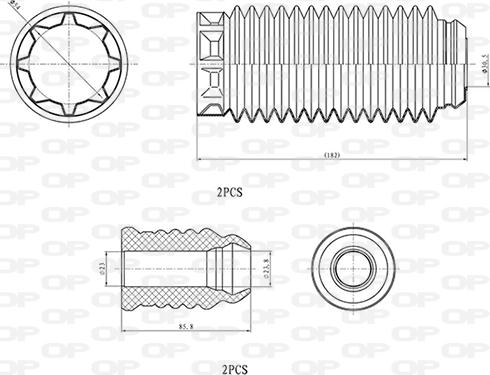 Open Parts DCK5099.04 - Toz örtüyü dəsti, amortizator furqanavto.az