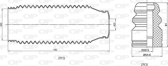 Open Parts DCK5091.04 - Toz örtüyü dəsti, amortizator furqanavto.az