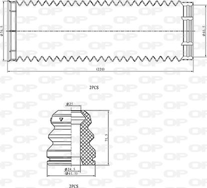 Open Parts DCK5056.04 - Toz örtüyü dəsti, amortizator furqanavto.az