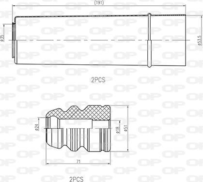 Open Parts DCK5050.04 - Toz örtüyü dəsti, amortizator furqanavto.az