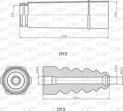 Open Parts DCK5053.04 - Toz örtüyü dəsti, amortizator furqanavto.az