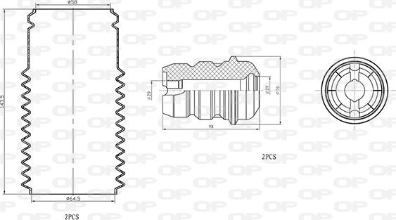 Open Parts DCK5068.04 - Toz örtüyü dəsti, amortizator furqanavto.az