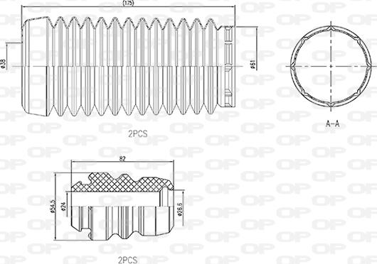 Open Parts DCK5010.04 - Toz örtüyü dəsti, amortizator furqanavto.az