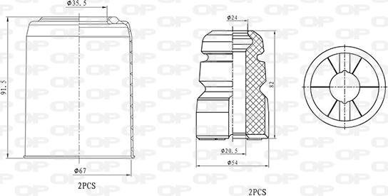 Open Parts DCK5084.04 - Toz örtüyü dəsti, amortizator furqanavto.az