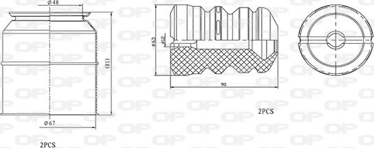 Open Parts DCK5085.04 - Toz örtüyü dəsti, amortizator furqanavto.az