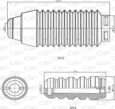 Open Parts DCK5088.04 - Toz örtüyü dəsti, amortizator furqanavto.az