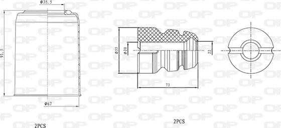 Open Parts DCK5083.04 - Toz örtüyü dəsti, amortizator furqanavto.az